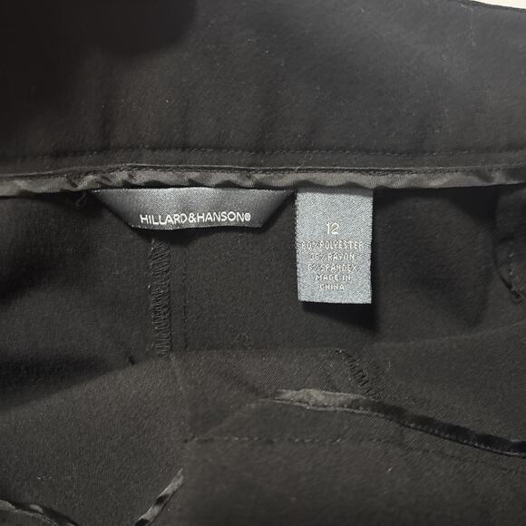Hillard & Hanson women's 12 Black Dress Pants Sexy Business Office Work Neutral - Picture 4 of 8